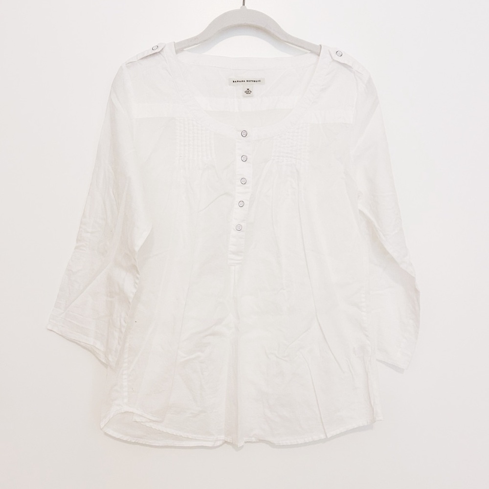 Banana Republic Pintuck Cotton Top
